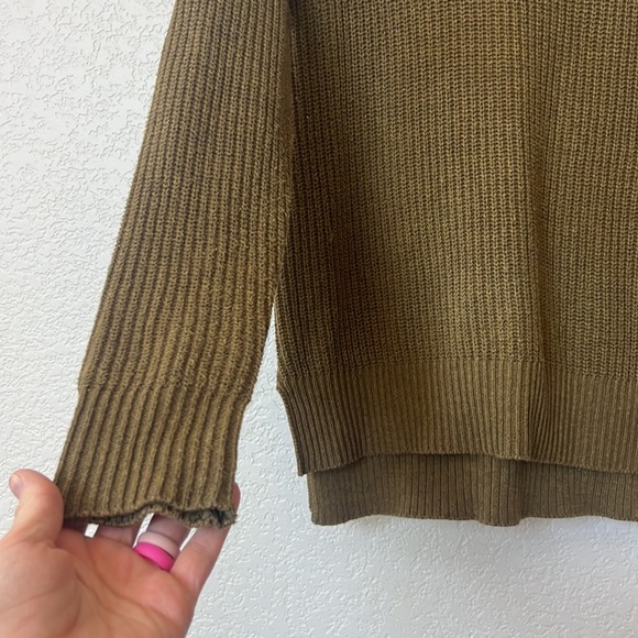 Cynthia Rowley Hoodie Sweater Cable Knit Green size Small - Picture 5 of 12